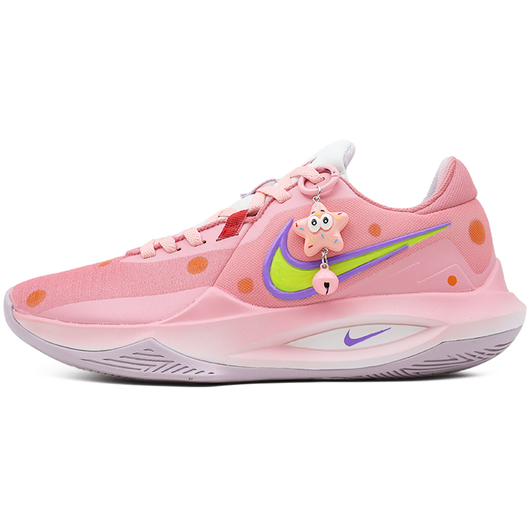 Nike Precision 6 Cushioning Slip Resistant Abrasion Resistant Support Low top Basketball Shoes Unisex Pink