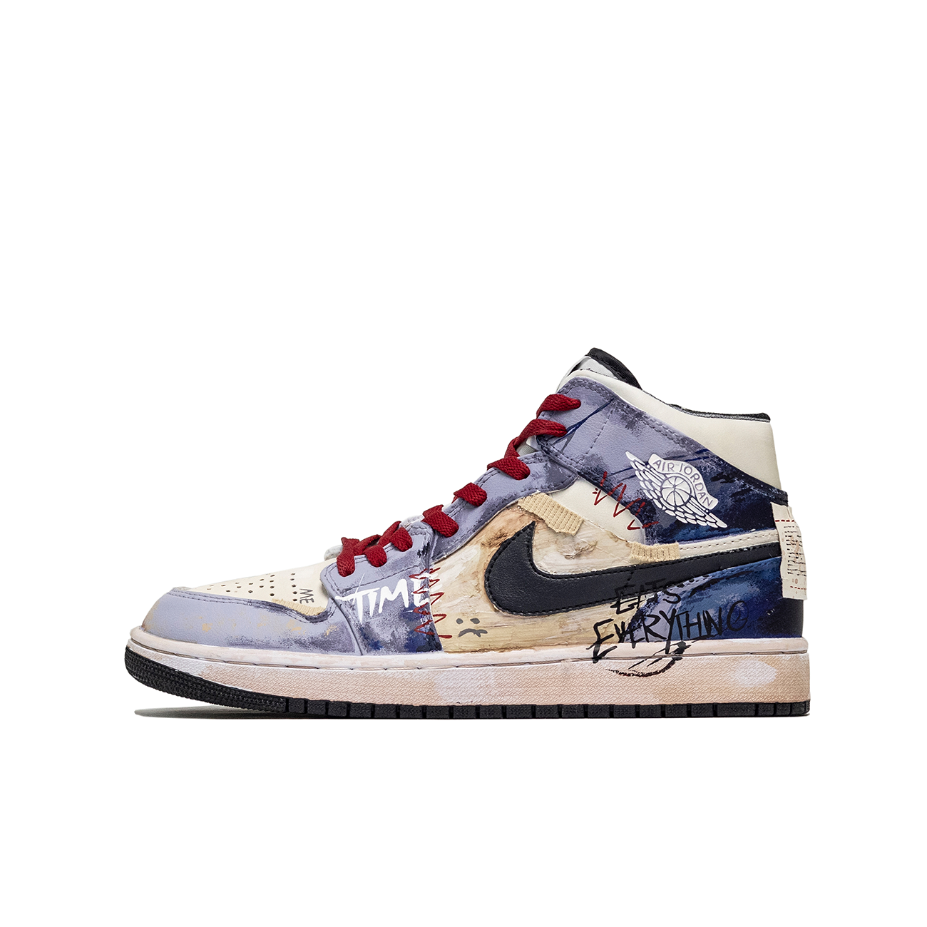 Jordan Air Jordan 1 ADCDAVINCI Custom, Los Angeles Abrasion Resistant Breathable Abrasion Resistant Breathable Mid top
