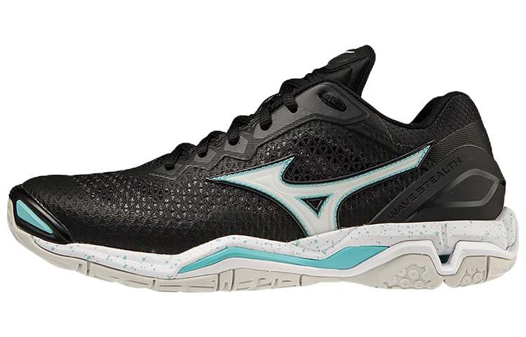 Mizuno Wave Stealth 5 Low Tops Training Shoe Black White Blue