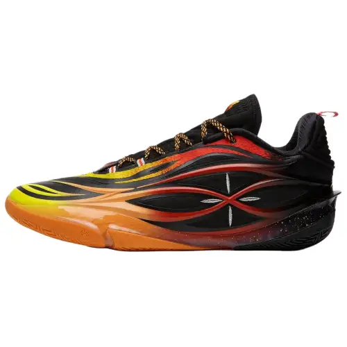 LiNing Wade 808 5Ultra v2 Super Technology Lightweight Flexible Stable Support Wrapped Anti-Twist Shock Absorbing Anti-Slip Wear-Resistant Breathable Rebound Grip Low-top Basketball Shoes Men's Black Orange