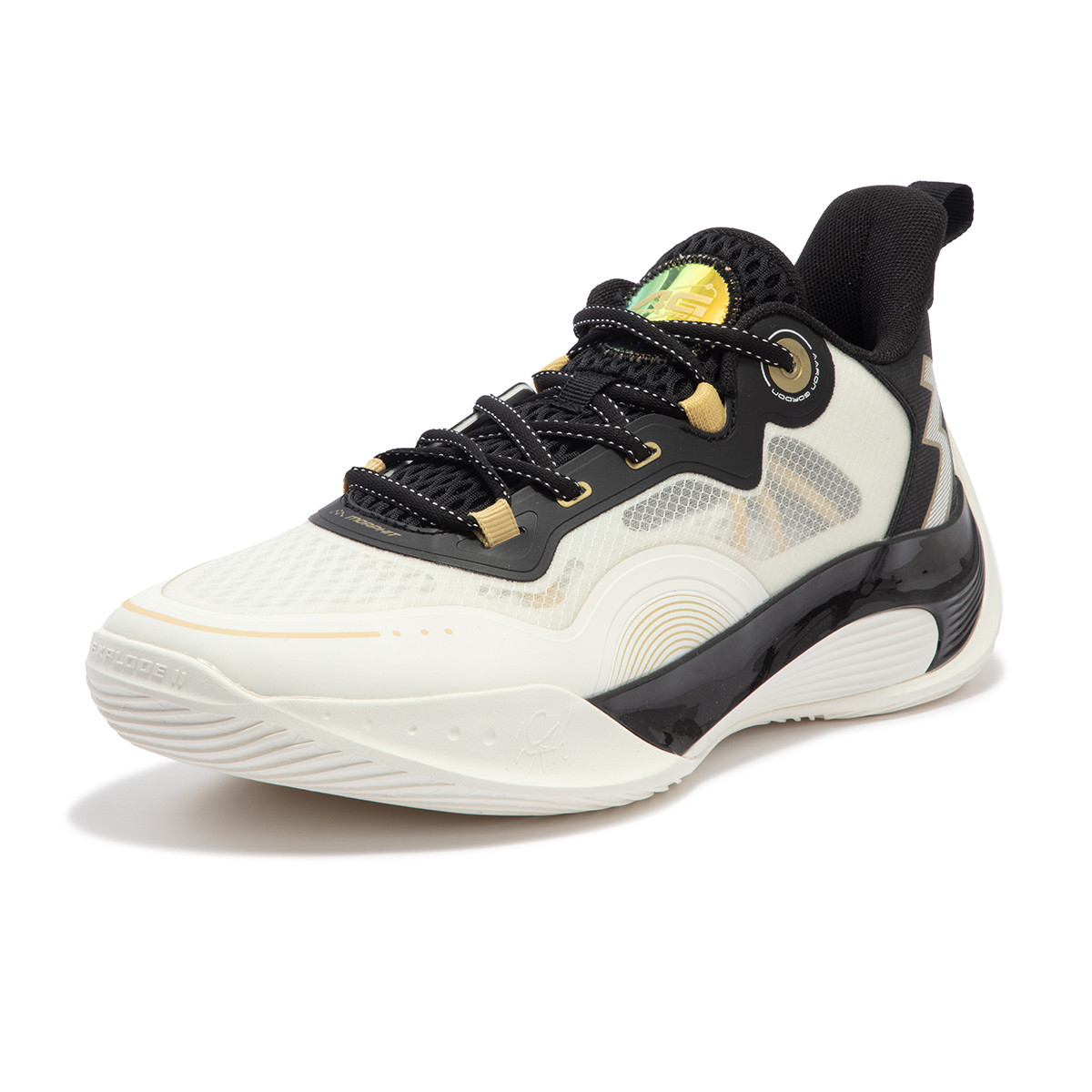 361° Cushioning Abrasion Resistant Rebound Low top Basketball Shoes Men’s White Black