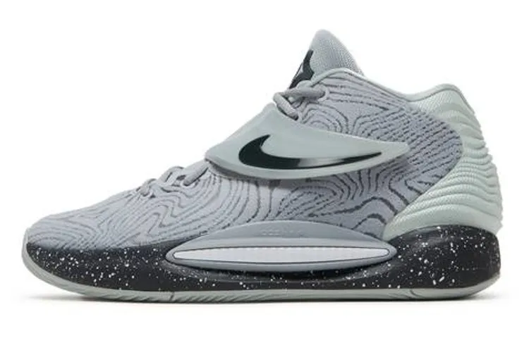 Nike KD 14 KD 14 TB Gray Textile, TPU Cushioning Slip Resistant Abrasion Resistant Coverage Support Mid top