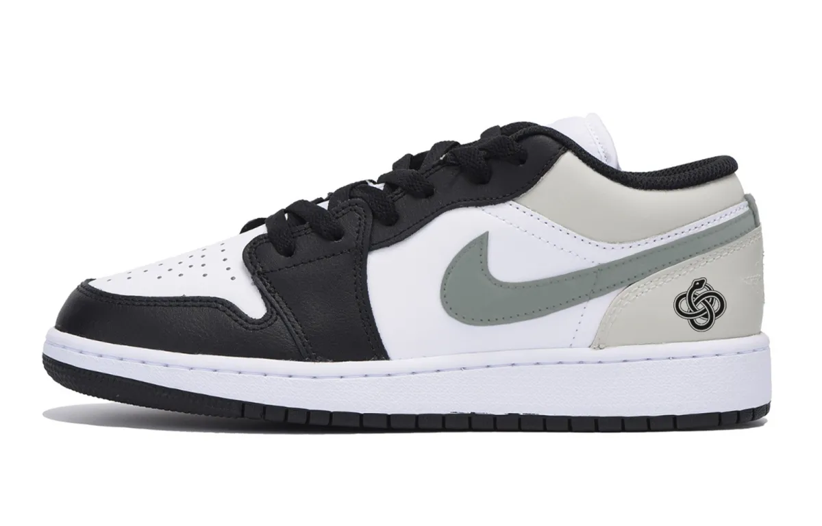 Jordan Air Jordan 1 Vintage Basketball Shoes Men's Low Top Black Gray