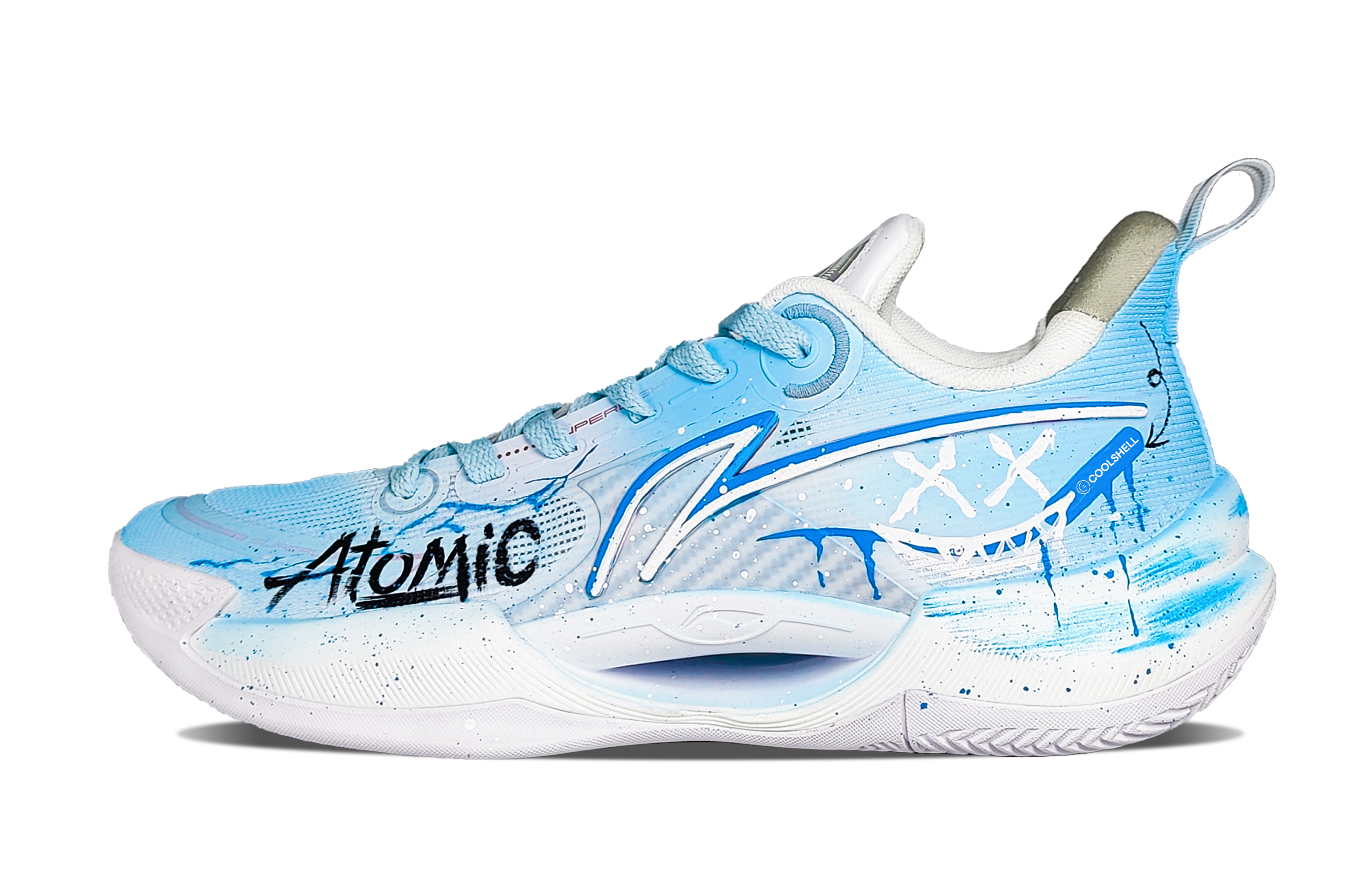 Li Ning Super Light V2 Cushioning Slip Resistant Low top Basketball Shoes Men’s Blue Pink Mismatched