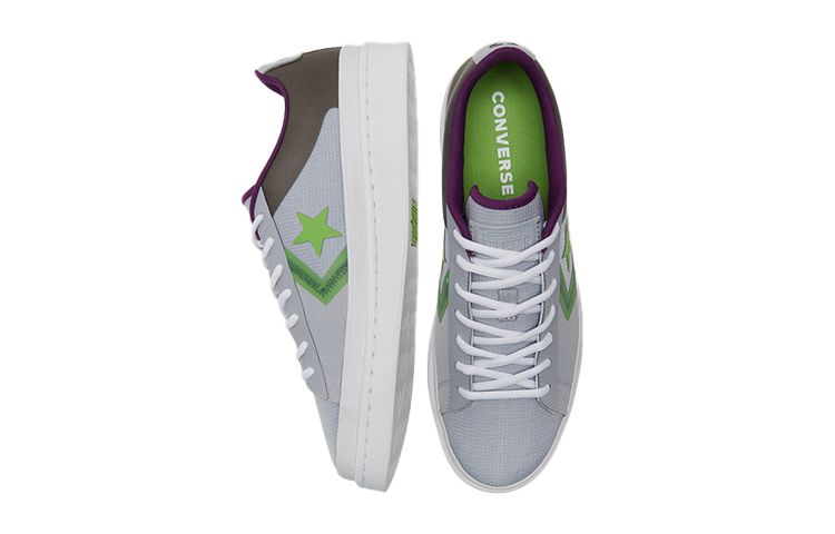 Кроссовки Converse Cons Pro Leather (серо-синие) — Серый / синий — фото 4