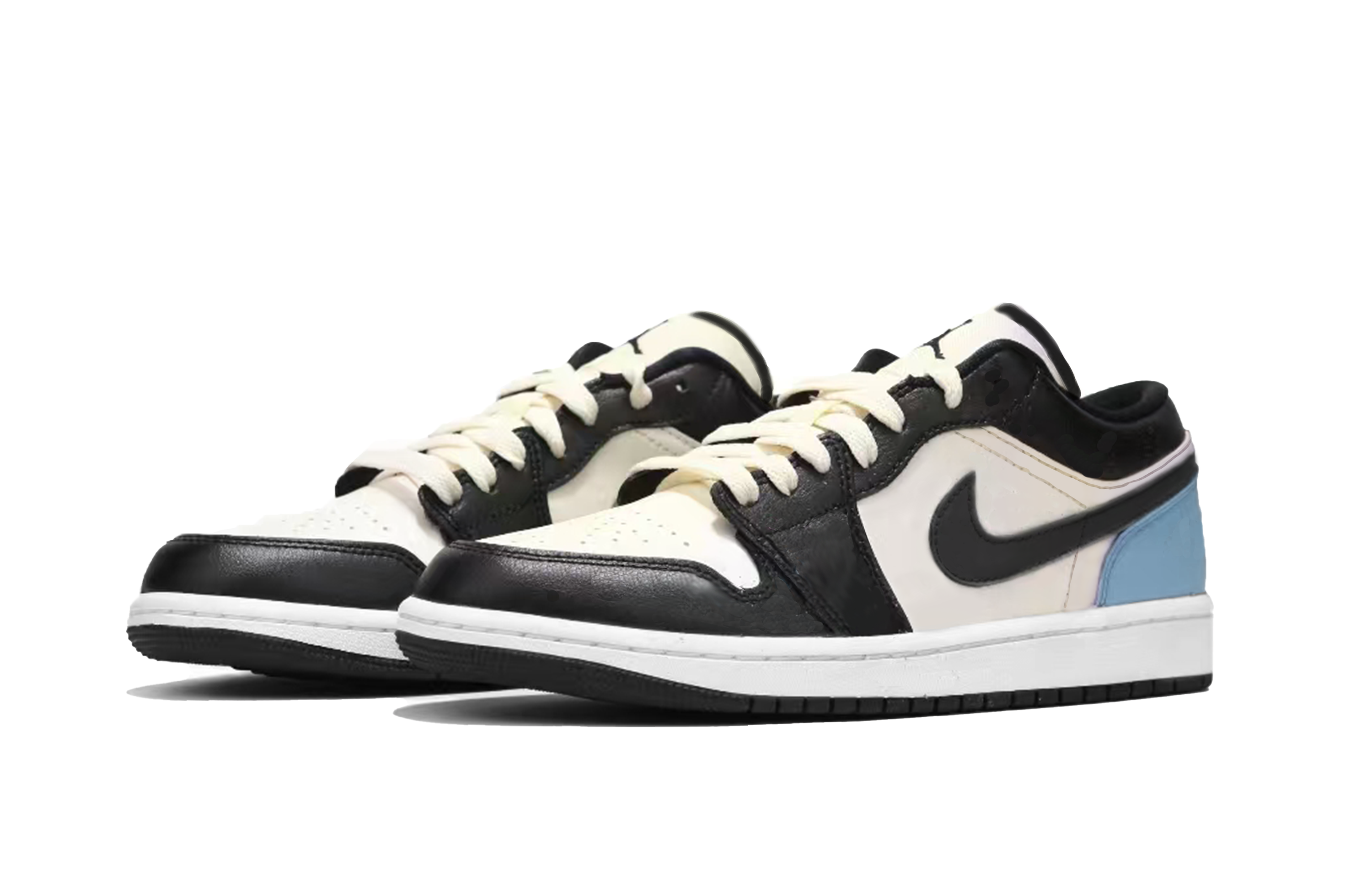 Jordan Air Jordan 1 Low Lightning Panda Cushioning Low top Vintage Basketball Shoes Men’s Black White Blue