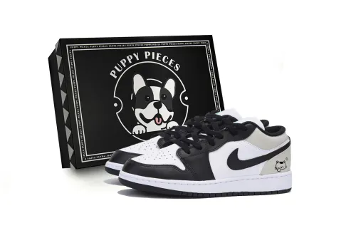 Jordan Air Jordan 1 Abrasion Resistant Low top Vintage Basketball Shoes Men's Black Gray