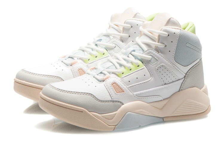 Li Ning Cushioning Slip Resistant Abrasion Resistant Breathable Lightweight Mid top Vintage Basketball Shoes Women’s