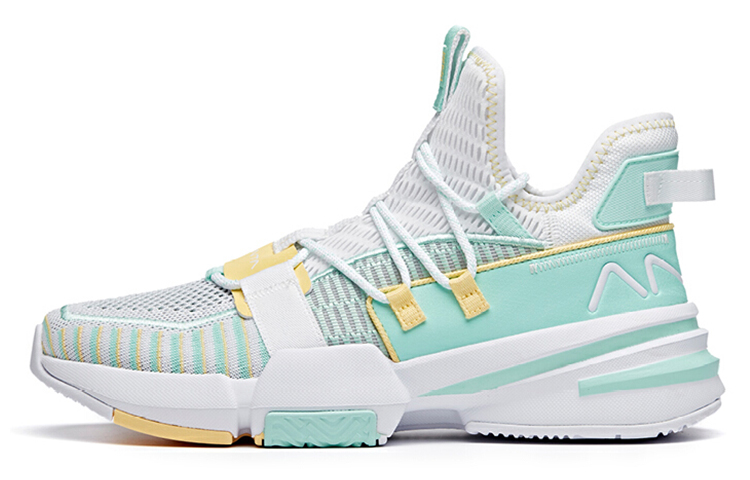 Anta Craze 1 Mid top Performance Basketball Shoes Men's White Green