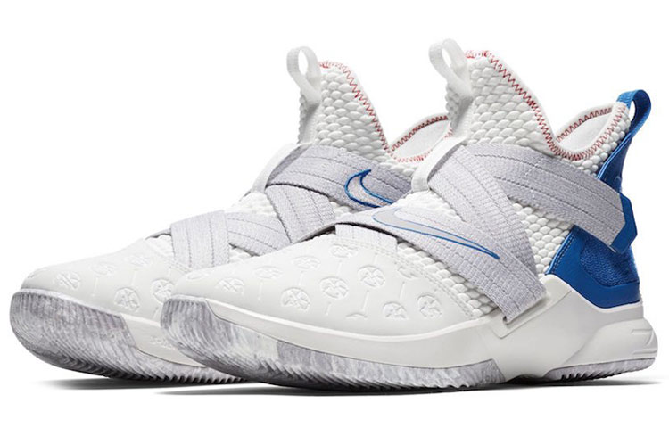 Мужские кроссовки Nike Zoom Soldier 12 (бело-фиолетово-синий) — Белый / фиолетовый / синий — фото 3