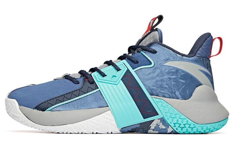 Anta Cement Killer Low top Basketball Shoes Men's Blue Gray