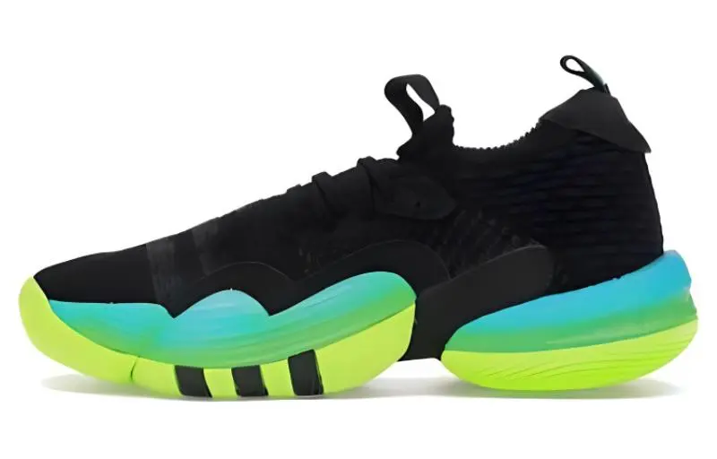 Adidas Trae Young 2.0 Slip Resistant Abrasion Resistant Low top Basketball Shoes Men's Black Green
