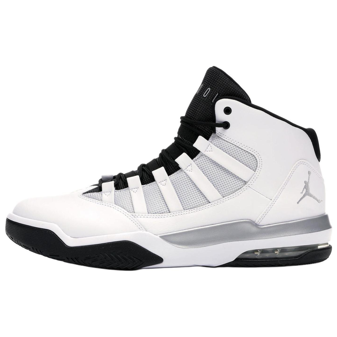 Jordan Max Aura White Metallic Silver Black