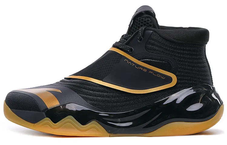 Anta KT6 Thompson Cushioning Anti-Slip And Wear-Resistant High-Top Basketball Shoes Black Gold