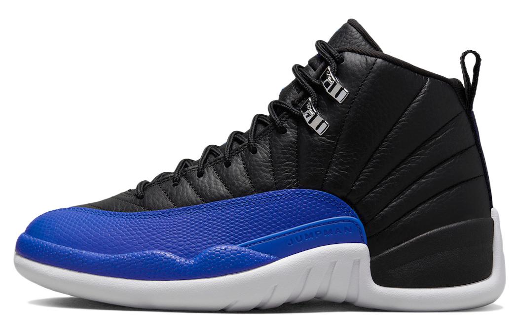 Jordan Air Jordan 12 retro \"hyper royal\" trendy high-top retro basketball shoes women's black and blue