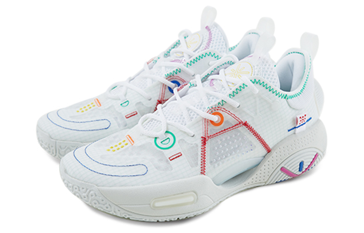 Li Ning All City 9 V1.5 Basketball Shoes Men’s Low Top White/Red/Green