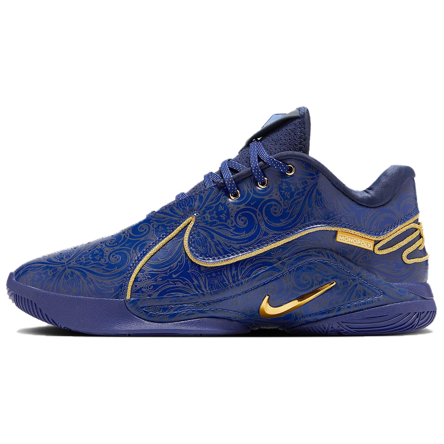 Monopoly x Nike LeBron 22 Slip Resistant Abrasion Resistant Low top Basketball Shoes Unisex Blue
