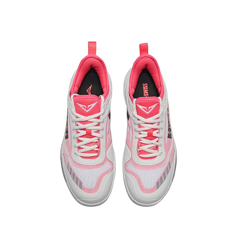 K·SWISS Cushioning Abrasion Resistant Support Low top Tennis Shoes Men’s White Pink