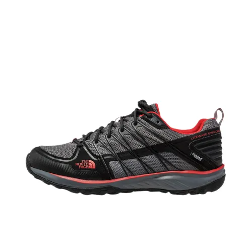 THE NORTH FACE Soft And Comfortable Low top Hiking Shoes Men's Black Red