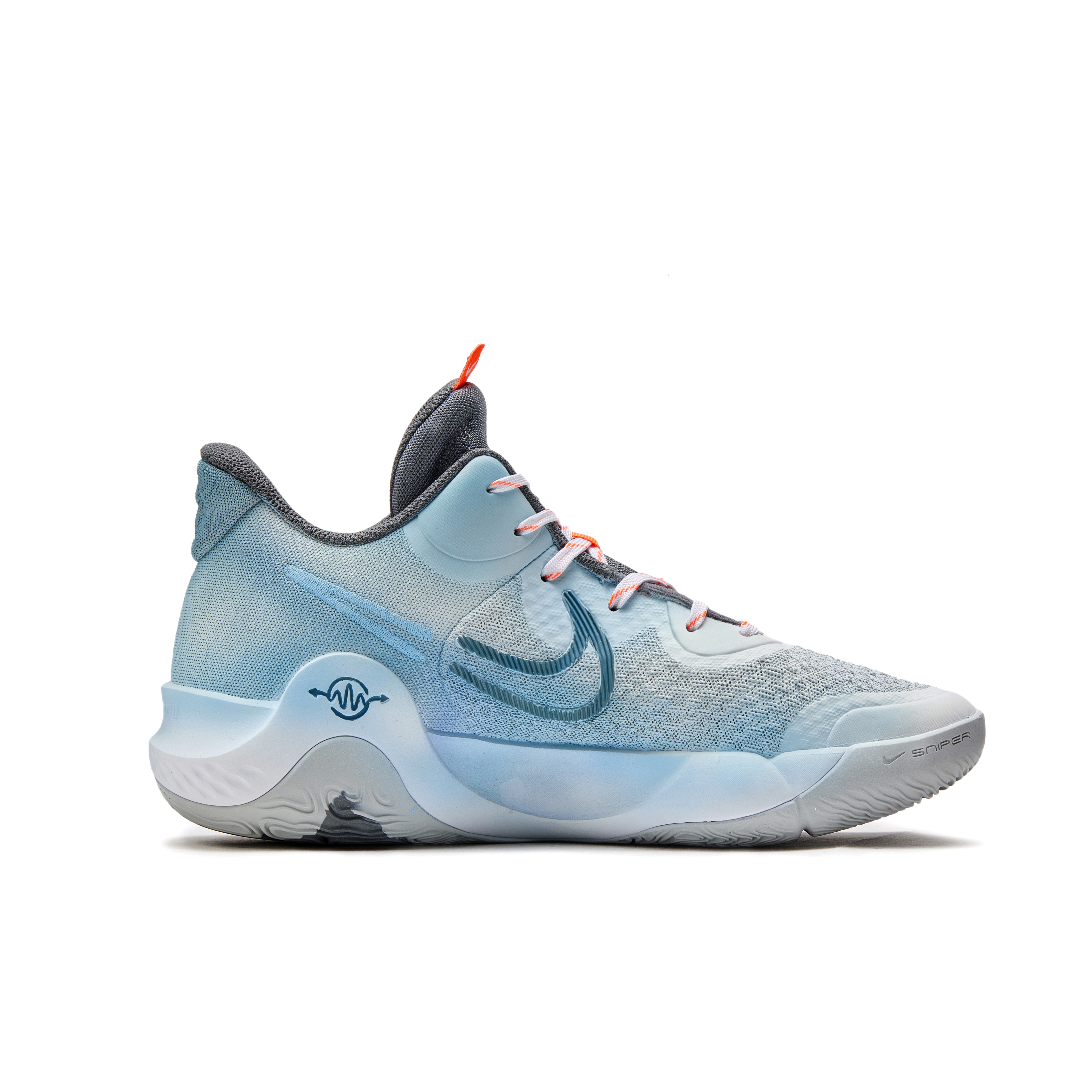 Nike KD Trey 5 IX Cushioning Abrasion Resistant Cushioning, Wear Resistant Mid top Basketball Shoes Unisex Gray Blue