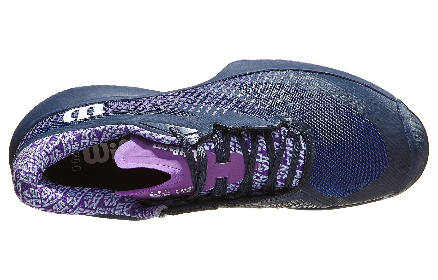 Wilson Kaos Swift 1.5 Abrasion Resistant Cushioning Low top Tennis Shoes Women’s Purple Gray