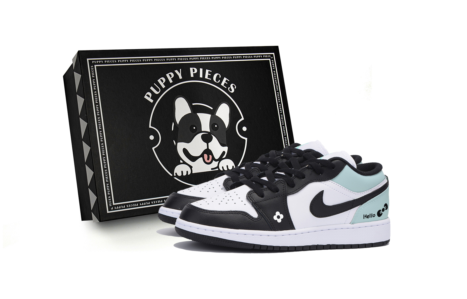 Jordan Air Jordan 1 Sweet, Cool, And Vintage, Special Shoe Box Low top Vintage Basketball Shoes Men’s White Tiffany