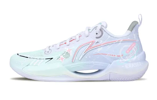 Li Ning Super Light V2 Cushioning Slip Resistant Abrasion Resistant Low top Basketball Shoes Men's Cyan