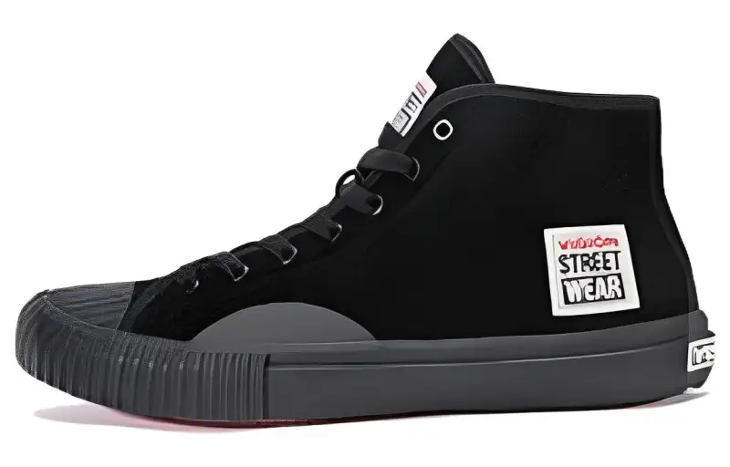 Vision Street Wear Trick High top Canvas Shoes Unisex Black