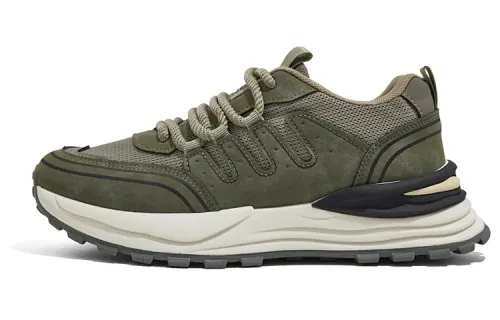 RENBEN Slip Resistant Abrasion Resistant Slip Resistant Abrasion Resistant Low top Chunky Sneakers Men's Green