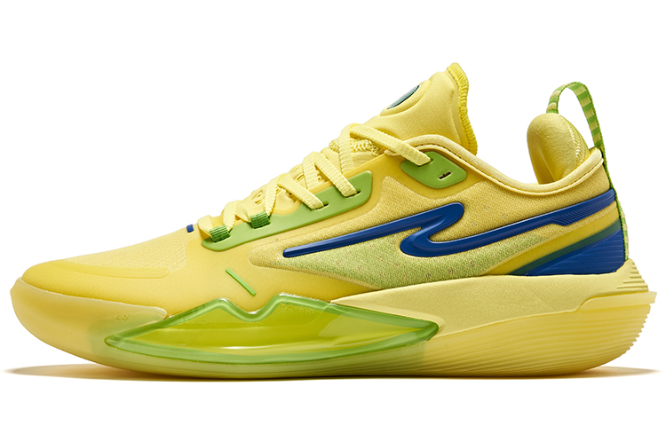 Erke Raid Cushioning Rebound Low top Basketball Shoes Men’s Lemon