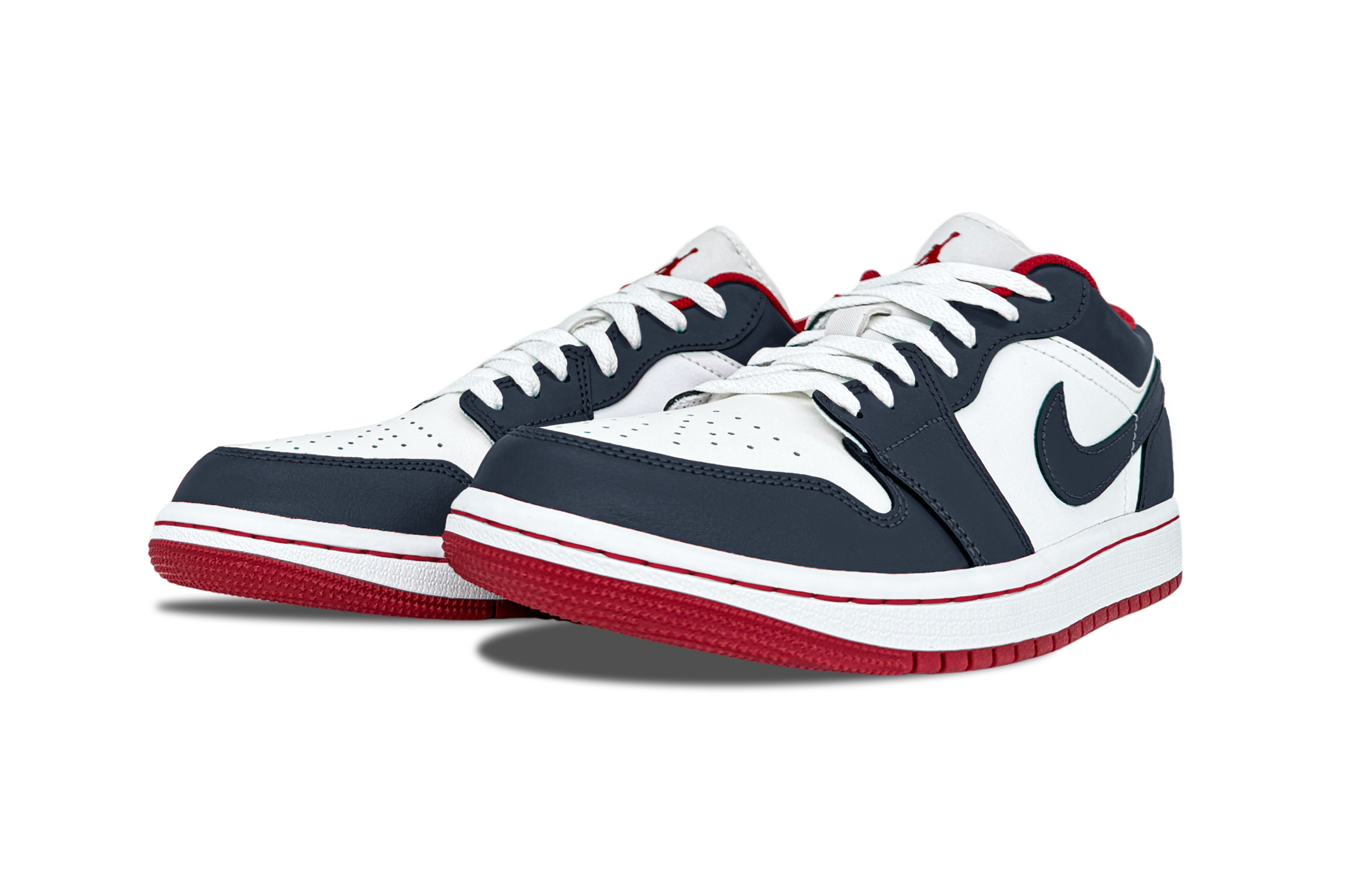 Jordan Air Jordan 1 Midnight Blue Leather Support Low top Vintage Basketball Shoes Unisex