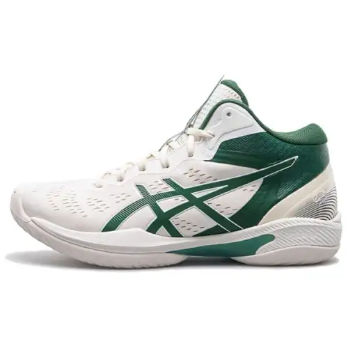 ASICS GELHOOP V16 Abrasion Resistant Mid top Basketball Shoes Men's White Green