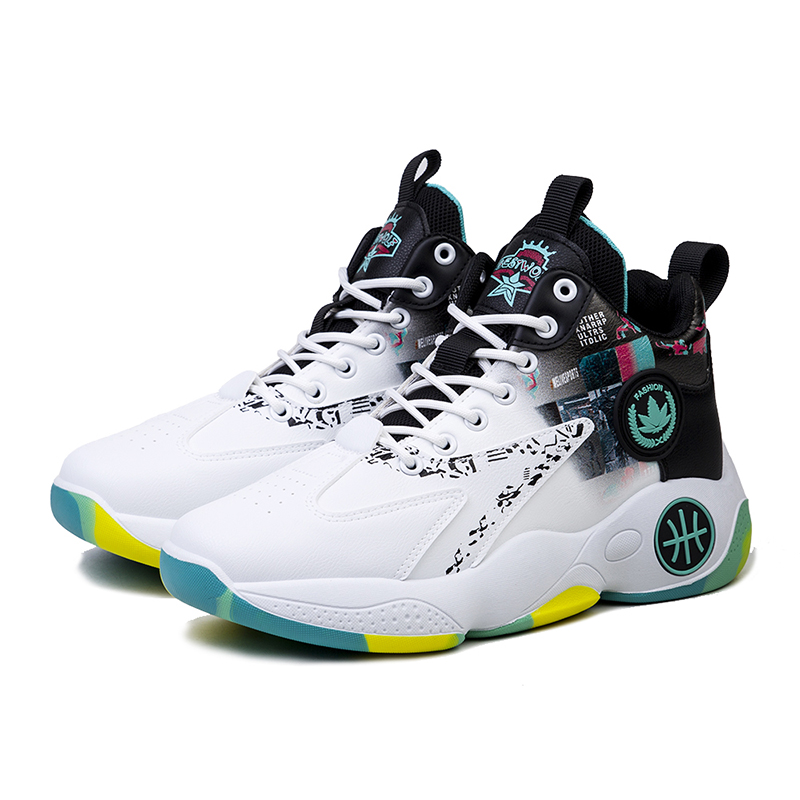 Meiretu Synthetic Leather Anti Slip, Wear Resistant, And Impact Resistant Coverage High top Basketball Shoes Men’s