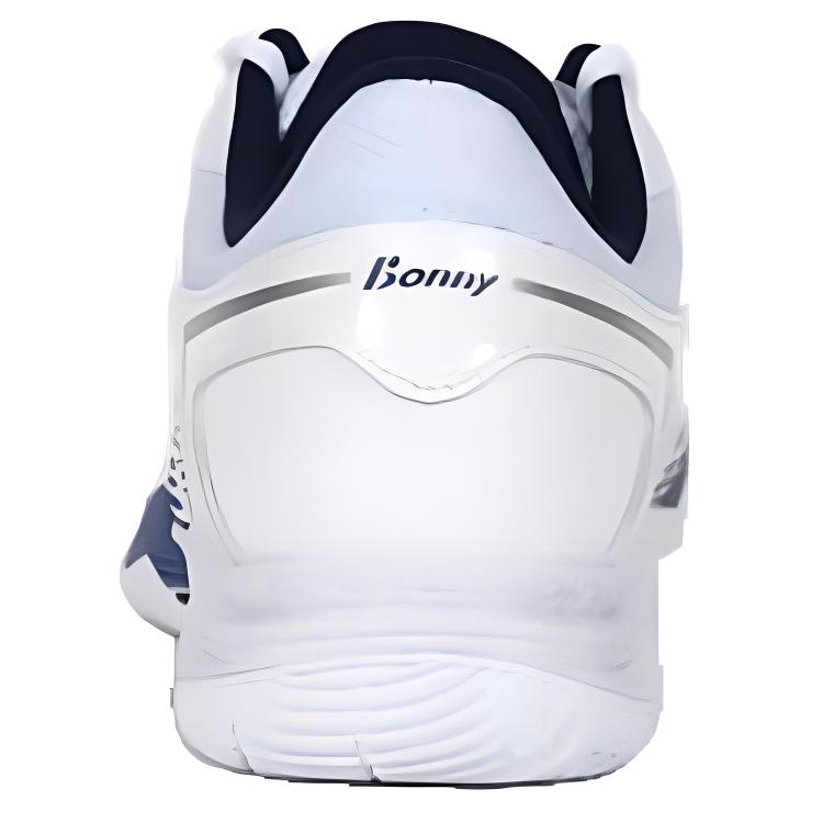 BONNY Cushioning Slip Resistant Abrasion Resistant Low top Badminton Shoes Unisex White Blue
