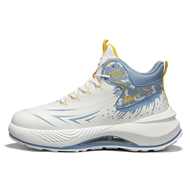Warrior Cushioning Abrasion Resistant Breathable Coverage Height Increasing Rebound Mid top Basketball Shoes Men’s