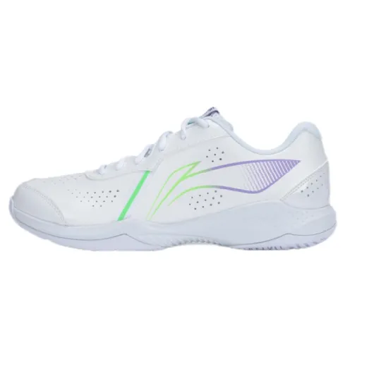 Li Ning Badminton Collection Cushioning Slip Resistant Breathable Low top Badminton Shoes Unisex White