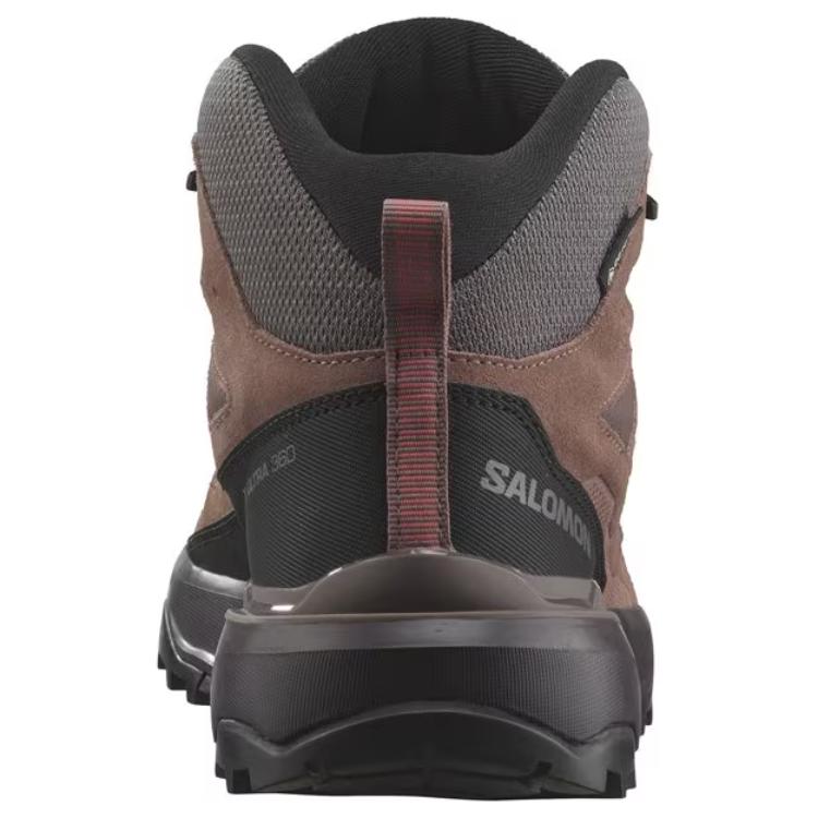 SALOMON X ULTRA 360 Slip Resistant Abrasion Resistant Mid top Mountaineering Shoes Women’s Gray Brown