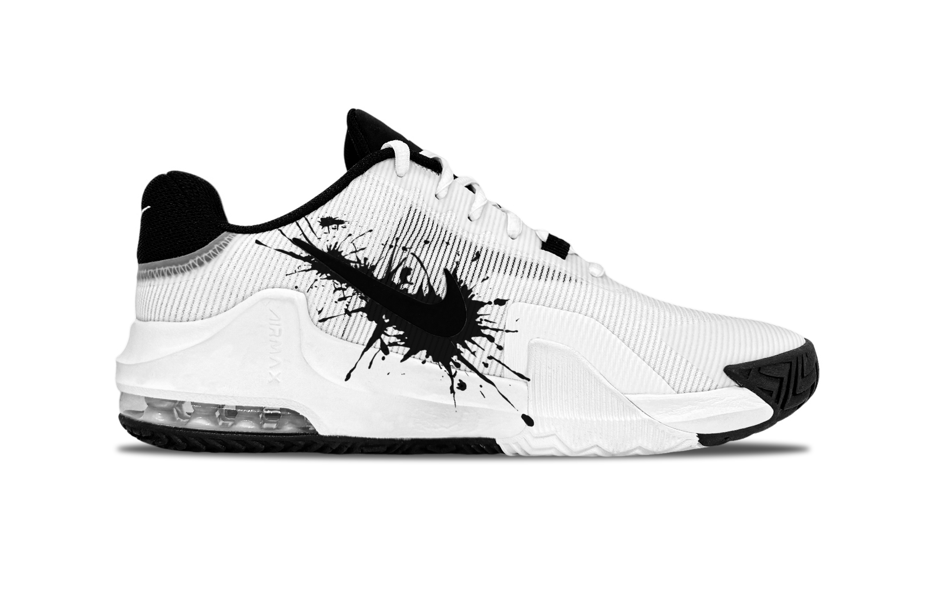 Nike Air Max Impact 4 Low top Basketball Shoes Men’s Black White