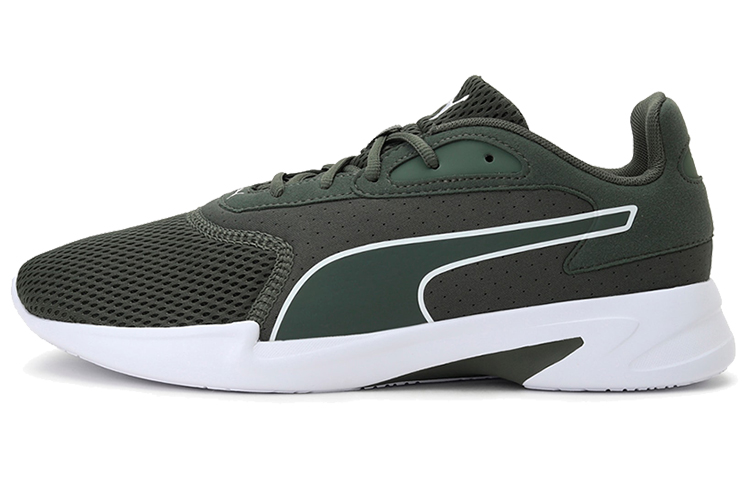 PUMA Jaro Tennis Shoes Unisex Low Top Army Green/White