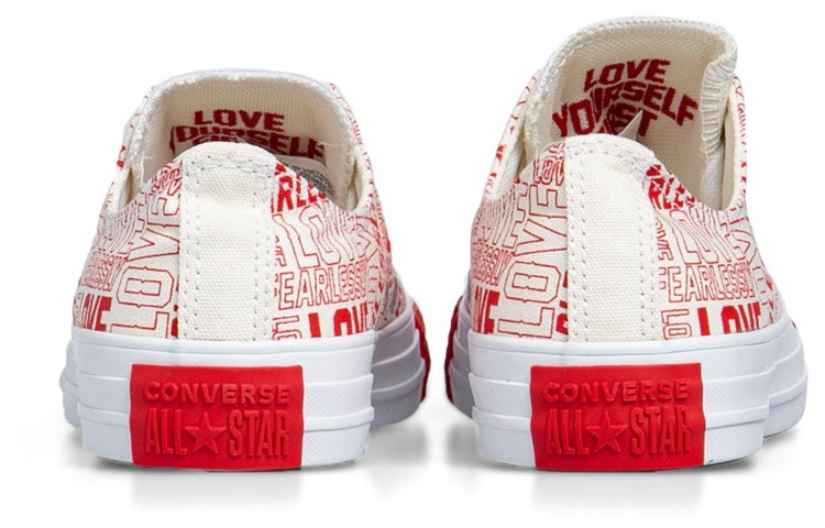 Женские кеды Converse Chuck Taylor All Star (бело-красные) — фото 4