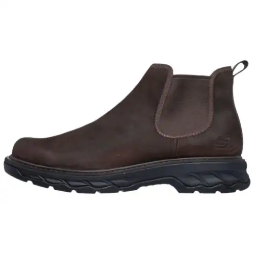 Skechers Relaxed Fit Ankle Length Chelsea Boots Men's Brown