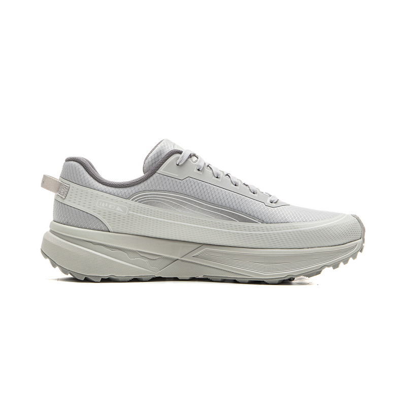 Li Ning Outdoor CF Tracing Cushioning Abrasion Resistant Reflective Rebound Low top Hiking Shoes Unisex Gray White