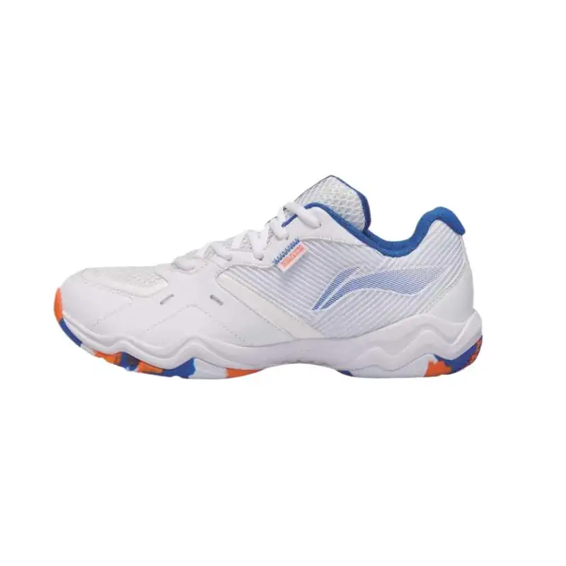 Li Ning Slip Resistant, Abrasion Resistant, Breathable Low top Badminton Shoes Unisex White