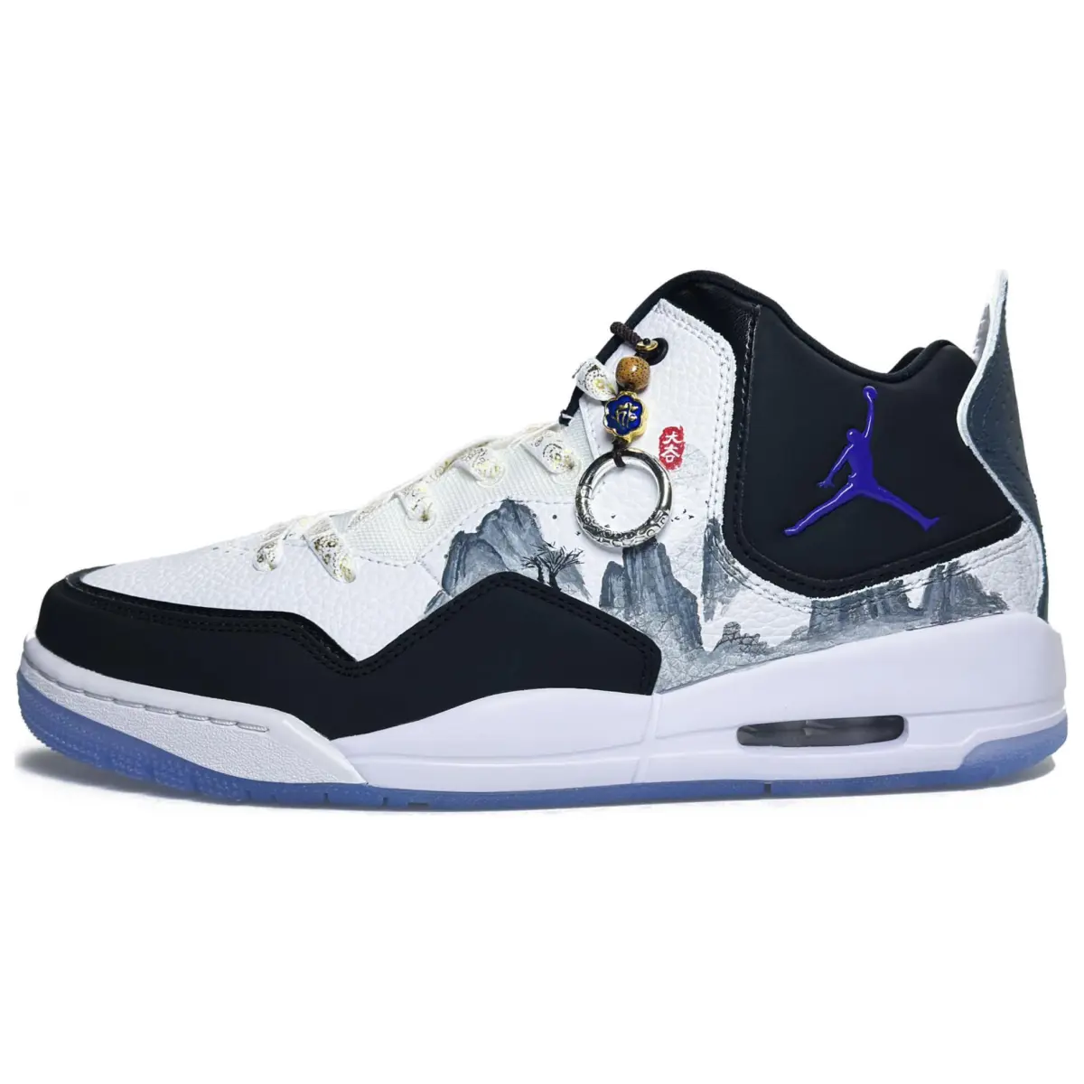 Jordan Courtside 23 Cushioning Abrasion Resistant Cushioning, Wear Resistant Mid top Vintage Basketball Shoes Unisex