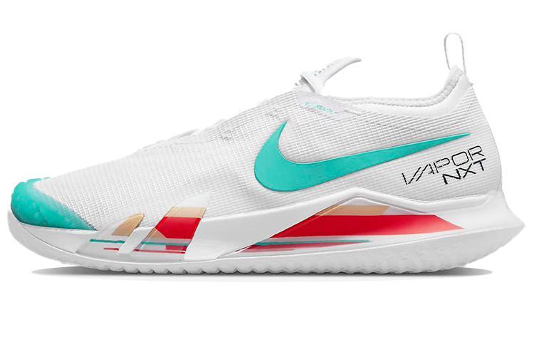 Nike Court React Vapor Nxt Hc White Habanero Red Pomegranate Washed Teal