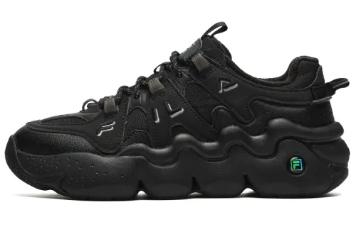 FILA Panini We Velour Retro Basketball Shoes 'Black' Women's