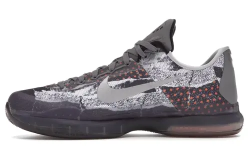 Nike Kobe 10 Pain round toe lace-up non-slip lightweight low-top practical basketball shoes men's gray silver foreign version