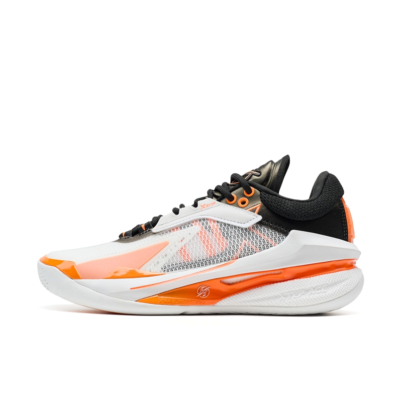XTEP Cushioning Support Low top Basketball Shoes Men’s White Black Orange