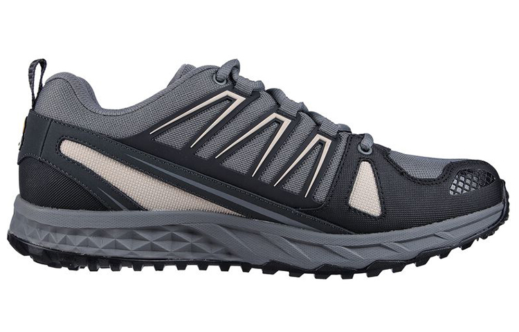 Skechers Escape Plan Textile, Leather Low top Hiking Shoes Men’s Black Gray