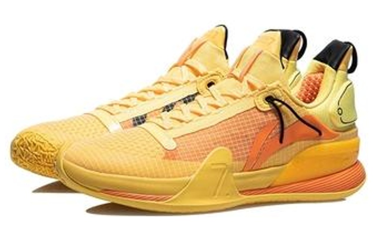 Li Ning Speed 7 Premium Cushioning Slip Resistant Abrasion Resistant Low top Basketball Shoes Men’s Yellow